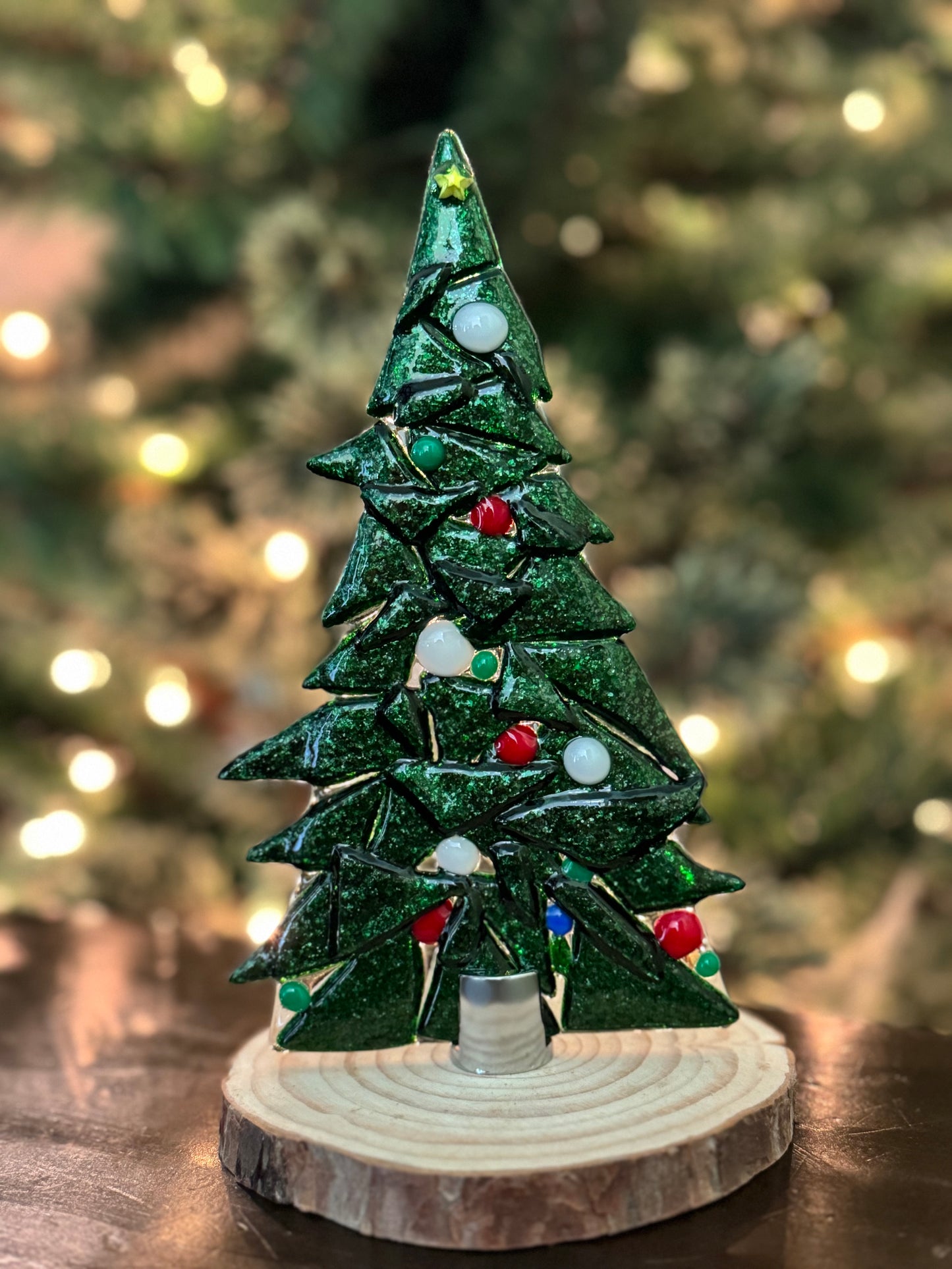 Table Top Trees with chrome base