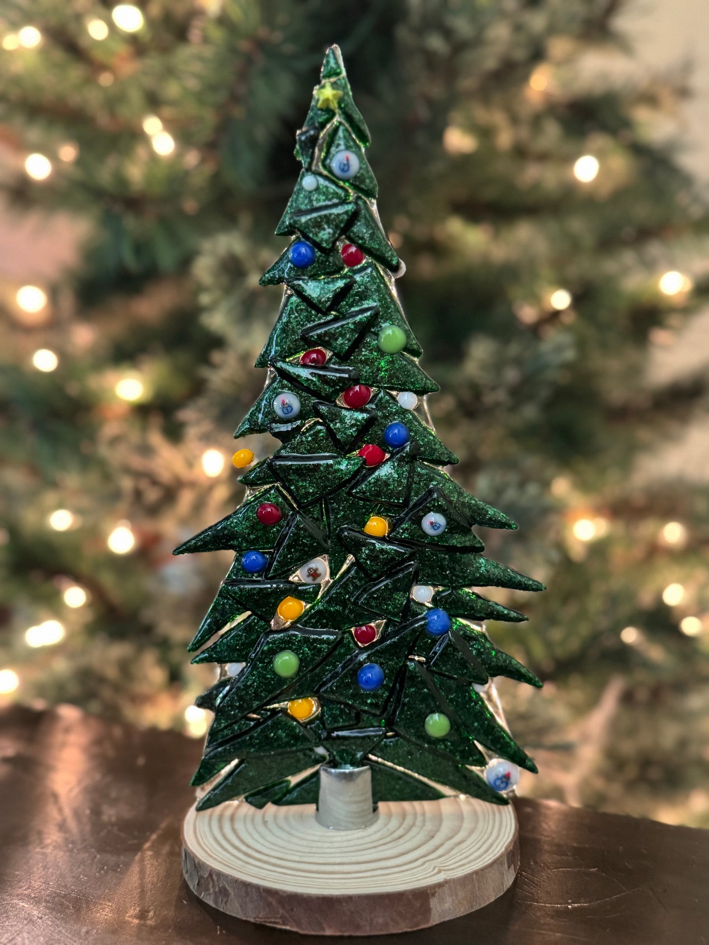 Table Top Trees with chrome base