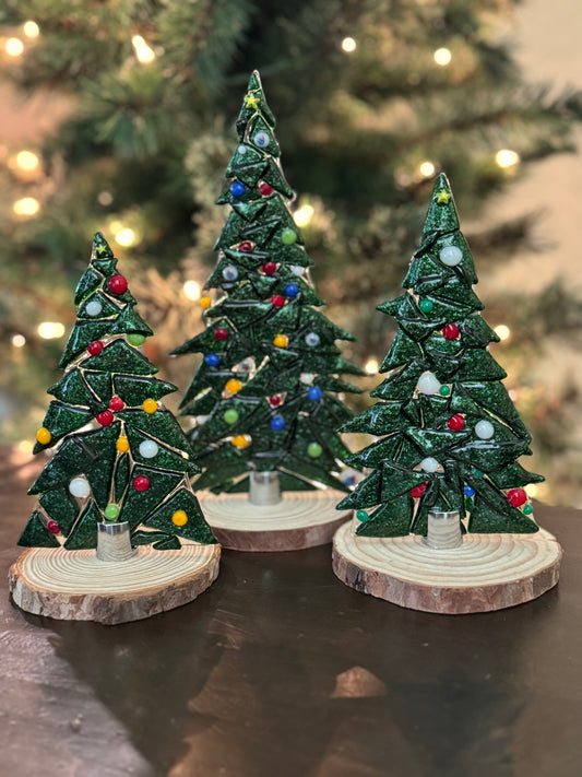 Table Top Trees with chrome base
